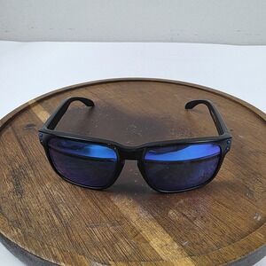 Oakley Holbrook Sunglasses Mens 56-17-138 Black Blue Polarized OO9244-4856